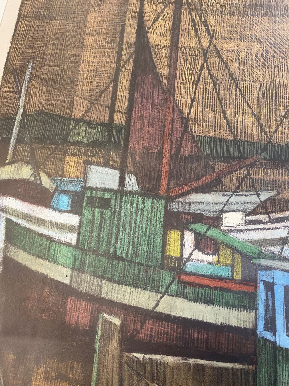 Grafiken & Lithographien: E.A. Farblithographie nächtlicher Hafen Ernst Luchsinger – Gebraucht aus Hindelbank von  7