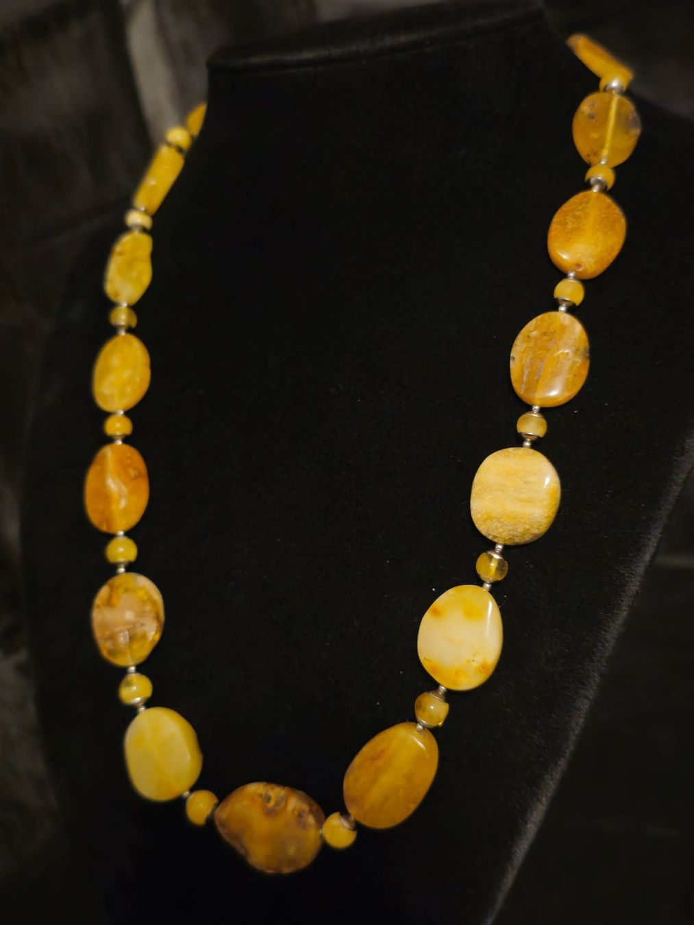 Catenine: 30g Bernsteinkette butterscotch Oliven echt Bernstein Kette – Nuovo (secondo la descrizione) da Riedt b. Erlen venduto da Gottestraene 8