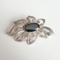Vintage-Brosche im Art-déco-Stil, 800 silber 
