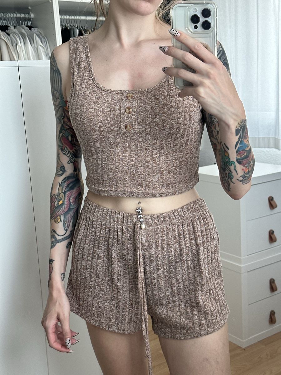 Negligees & Pigiami: Pyjamaset Damen kurzmeliert Grösse S – Usato da Frauenfeld venduto da vanyllua 1