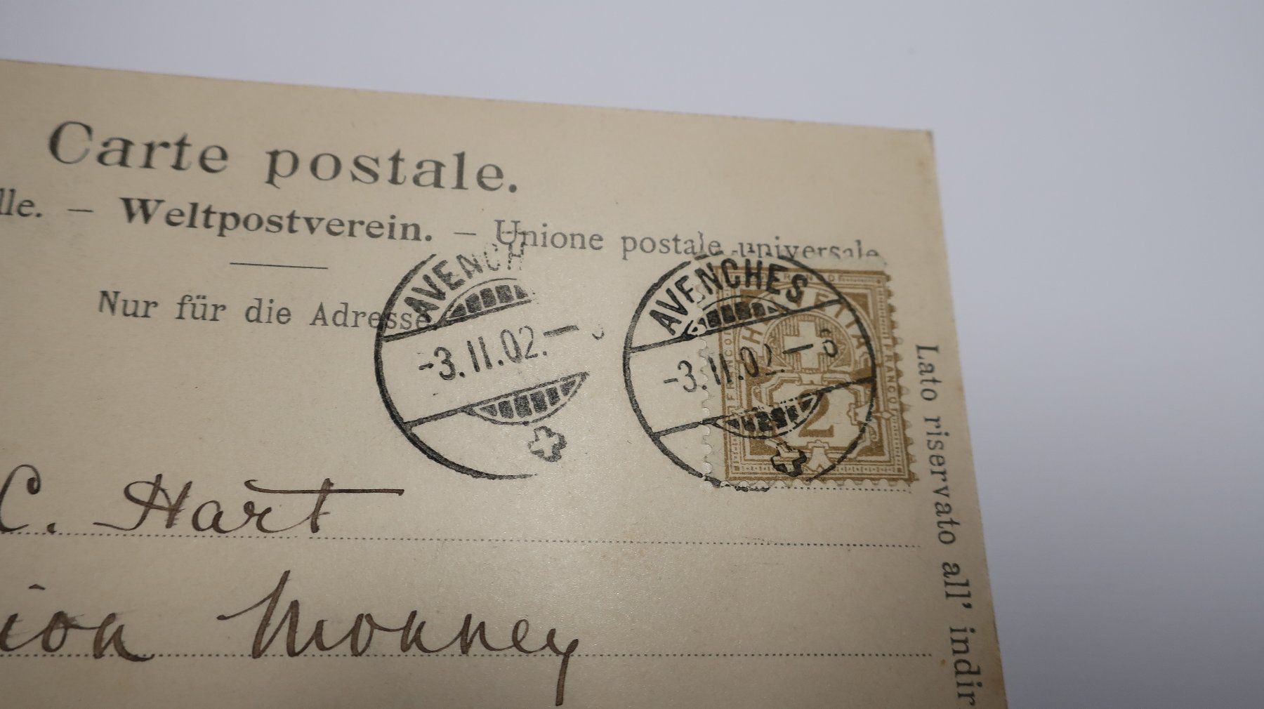 Cartoline postali: Champ du Moulin N° 763  1902 – Usato da Cormoret venduto da Pascalll2001 5