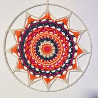 Mandala uncinetto crochet fatto a mano 50cm