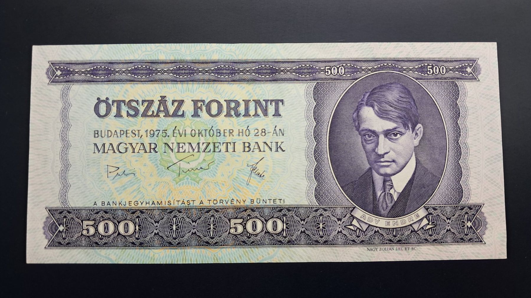 Billets de banque: Ungarn 500 Forint 1975 Unc – Neuf avec emballage d'origine à Lufingen par E-Auktion