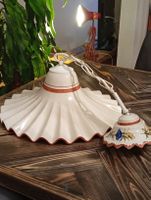 Vintage Keramik Hänge Lampe 1970 Jahre.