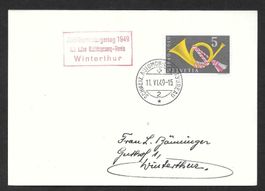 Karte A. 477 100 Jahre Gesangsverein Winterthur 11.6.1949