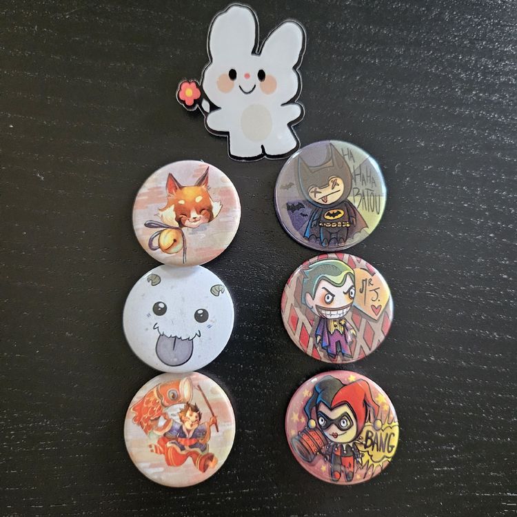 Badges Arcane - Lot De Badges Métal - Personnages Et Symboles - Pour Sacs, Vêtements, Déco