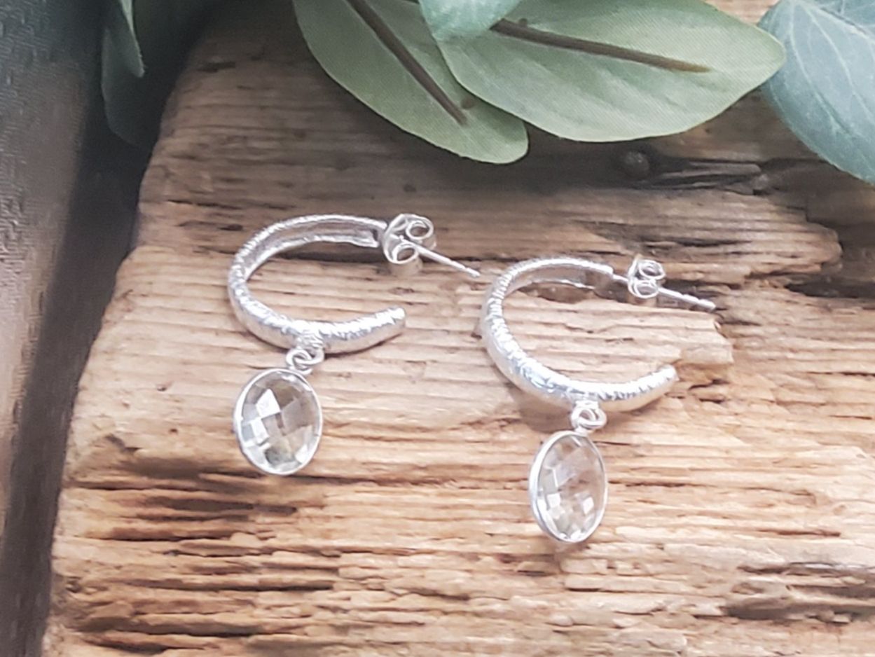 Orecchini pendenti & Orecchini a lobo: Ohrstecker in Handarbeit mit grossem Amethyst – Nuovo (secondo la descrizione) da Luzern venduto da S.Kern01 2