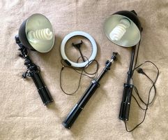 2 Studioleuchten und 1 LED Ringleuchte
