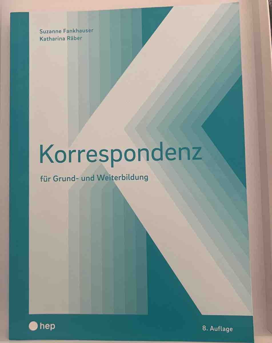 Bücher: Korrespondenz Buch 8. Auflage guter Zustand – Gebraucht aus Zofingen von Florianij