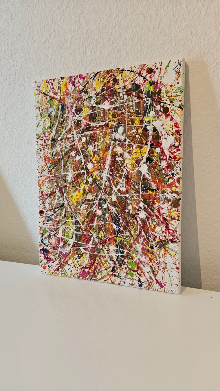 Gemälde: Tableau abstrait unique, peinture acrylique multicolore, ... – Neu (gemäss Beschreibung) aus Le Locle von fab_c9hh 1