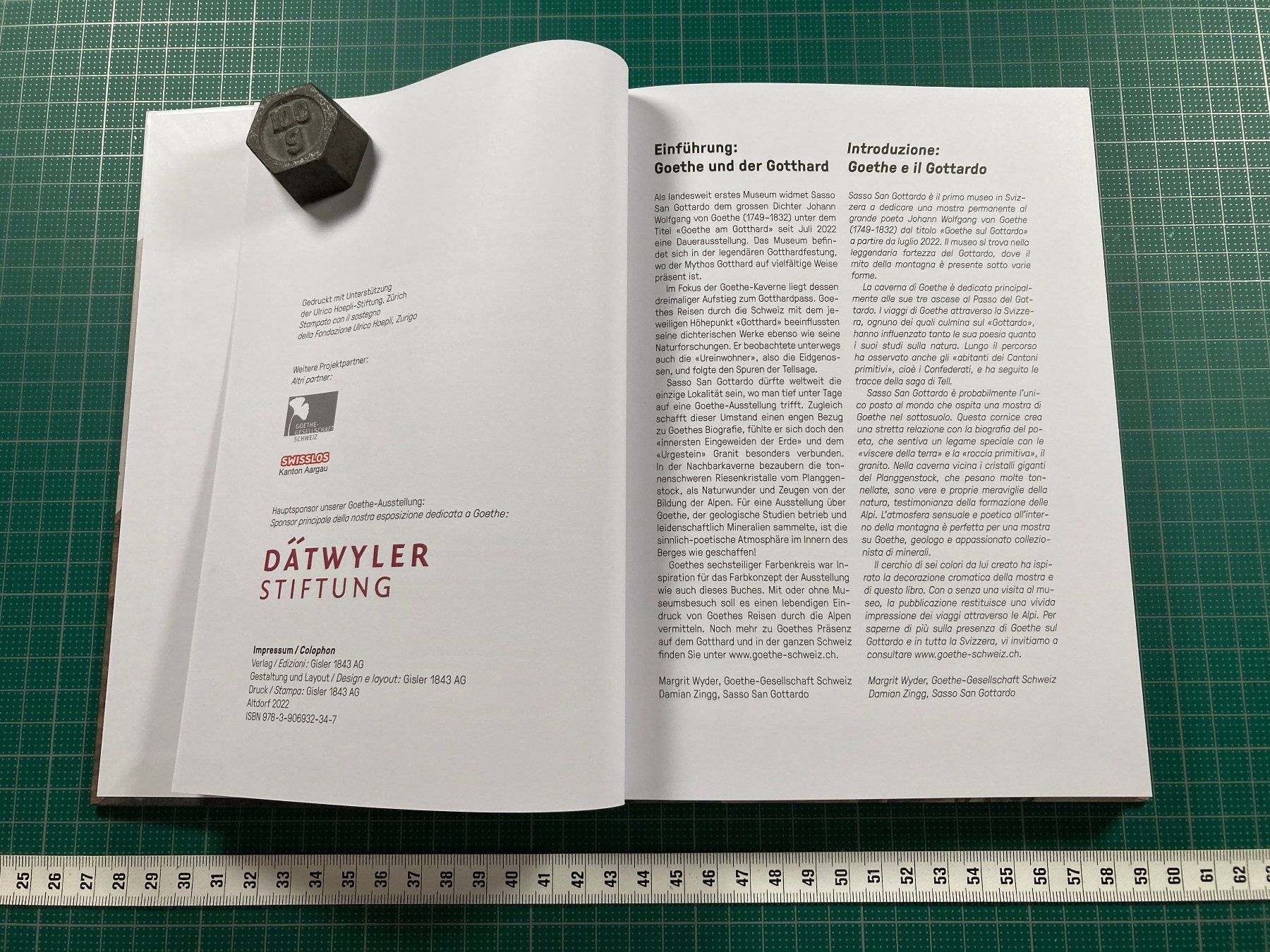 Bücher: Goethe am Gotthard - Museo Sasso San Gottardo – Gebraucht aus Lenzburg von fh1 2