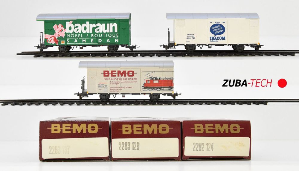 Bemo 3x Güterwagen RhB H0m GS mit OVP Kaufen auf Ricardo