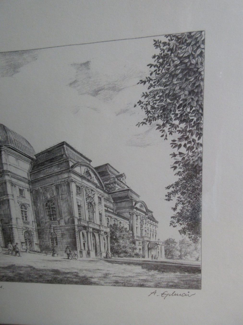 Grafica & Litografie: Graz Opernhaus, Lithographie E.A. Künstlerexemplar – Usato da Binningen venduto da mondoantico 2