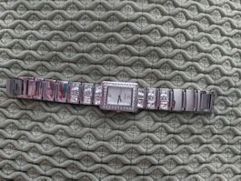 Elegante Damenuhr Fossil mit Strasssteinen