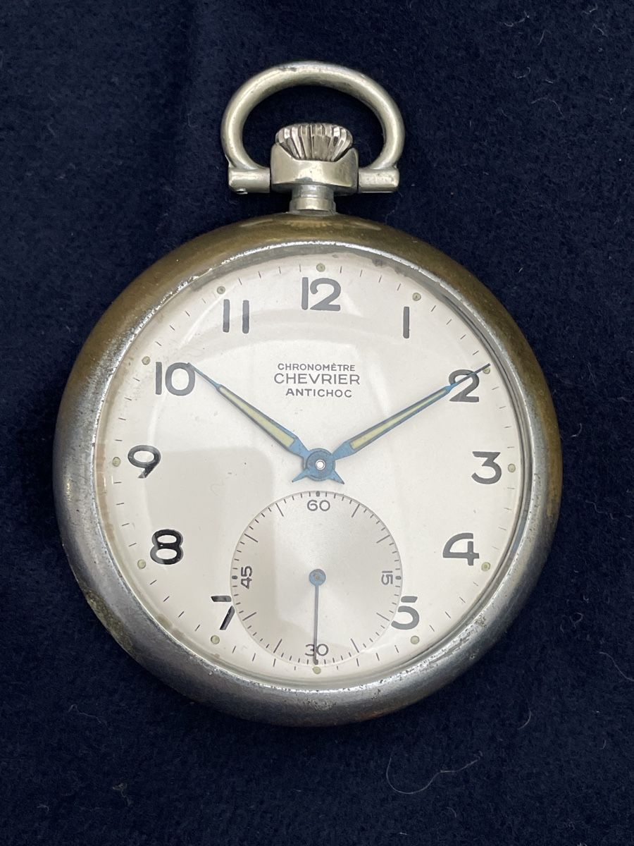 Orologi: TaschenUhr Chronograph CHEVRIER Swiss – Usato da Zürich venduto da Danokiko