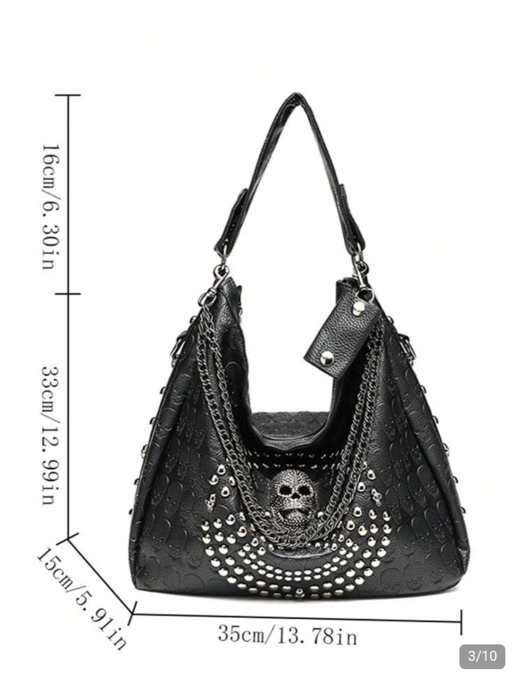 Borse da donna: Sac à main gothique noir clouté – Nuovo (secondo la descrizione) da chatel St denis venduto da AD.Leder.Cuir 1