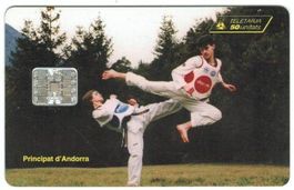 Telefonkarte Andorra AND-050 Sport Taekwondo