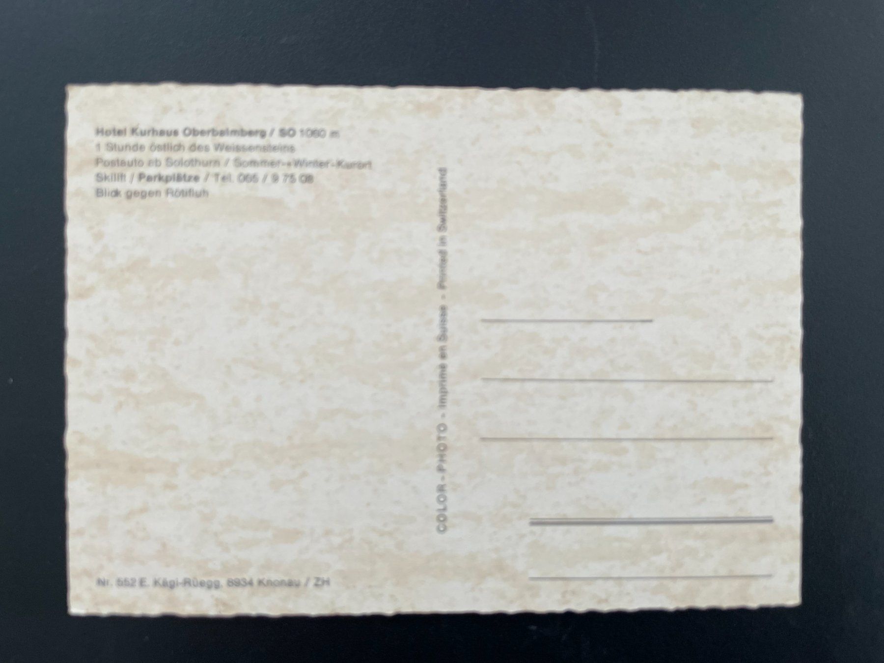 Cartoline postali: AK SO Hotel Kurhaus Oberbalmberg – Usato da Thal venduto da Danny82 1