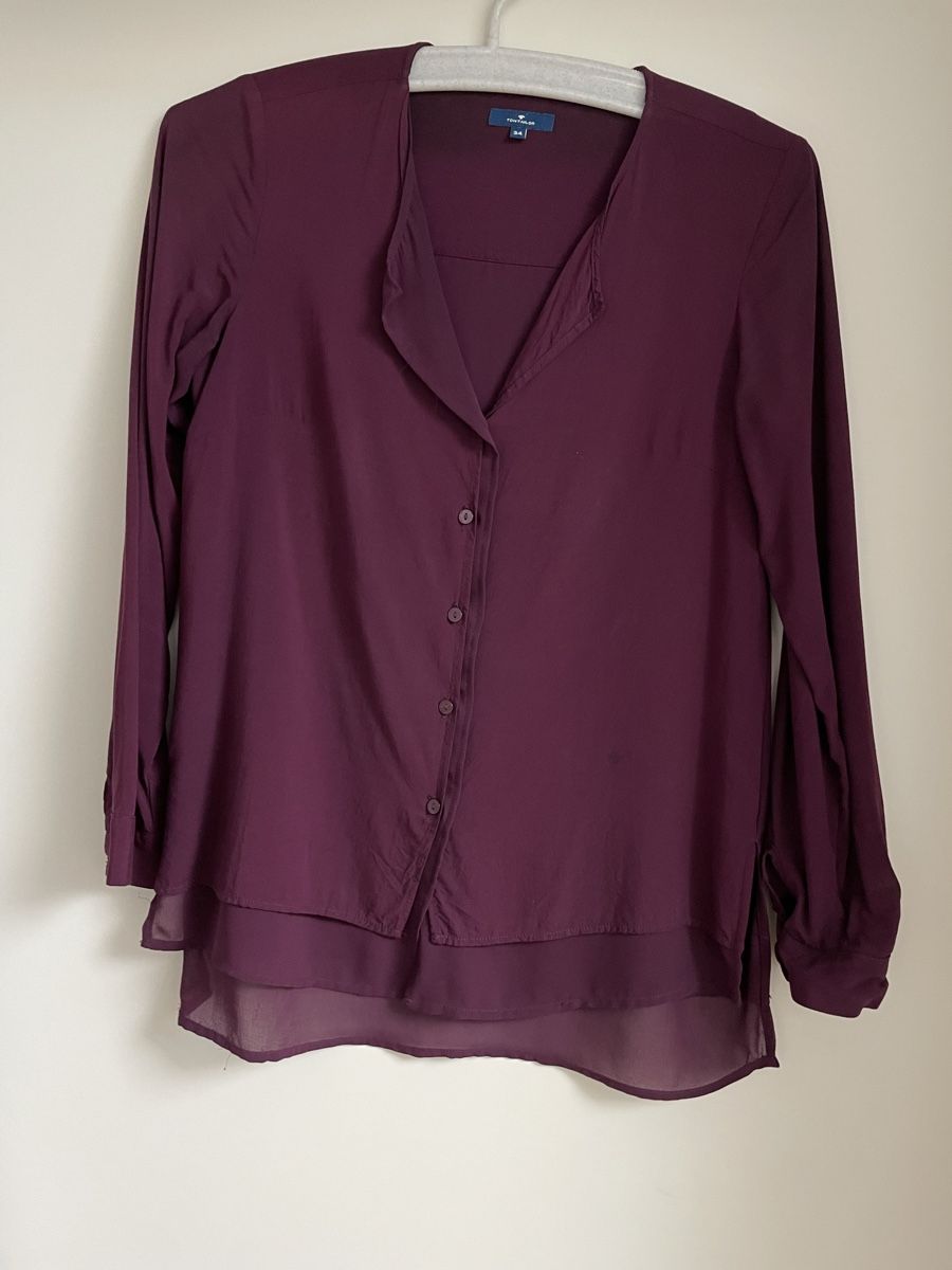 Tom Tailor Camicette: schicke weinrote Bluse – Usato da Niederbüren venduto da 9632