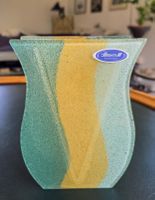 JOSKA Crystal Design Vase – Grün/Gelb – Top Zustand