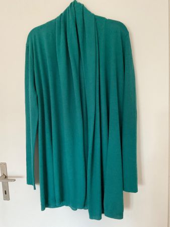 Benetton Wolle Strickjacke Longjacke Cardigan Gr L