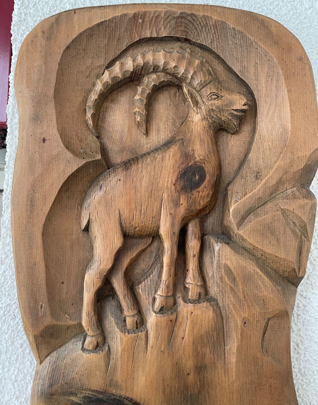 Xilografie: Holzschnitt - Steichbock Uhr – Usato da Kleinlützel venduto da Schatzkiste_Laufen 1