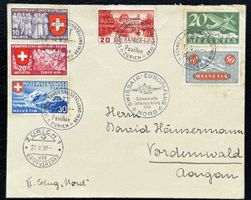  Schweiz 1939 - Swissair Europa-Flug Nord, Landesausstellung