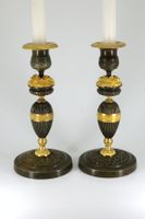 K0443 Paar französische Kerzenleuchter Spätempire ~1830