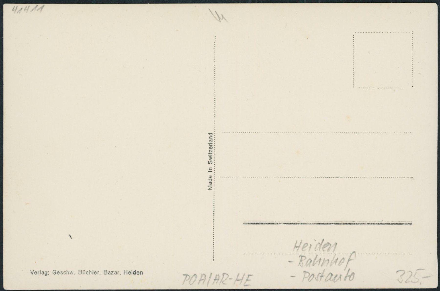 Cartoline postali: AR Heiden - Bahnhof - Bahn RHB - Postauto – Nuovo (secondo la descrizione) da Schindellegi venduto da Jonathan77 1