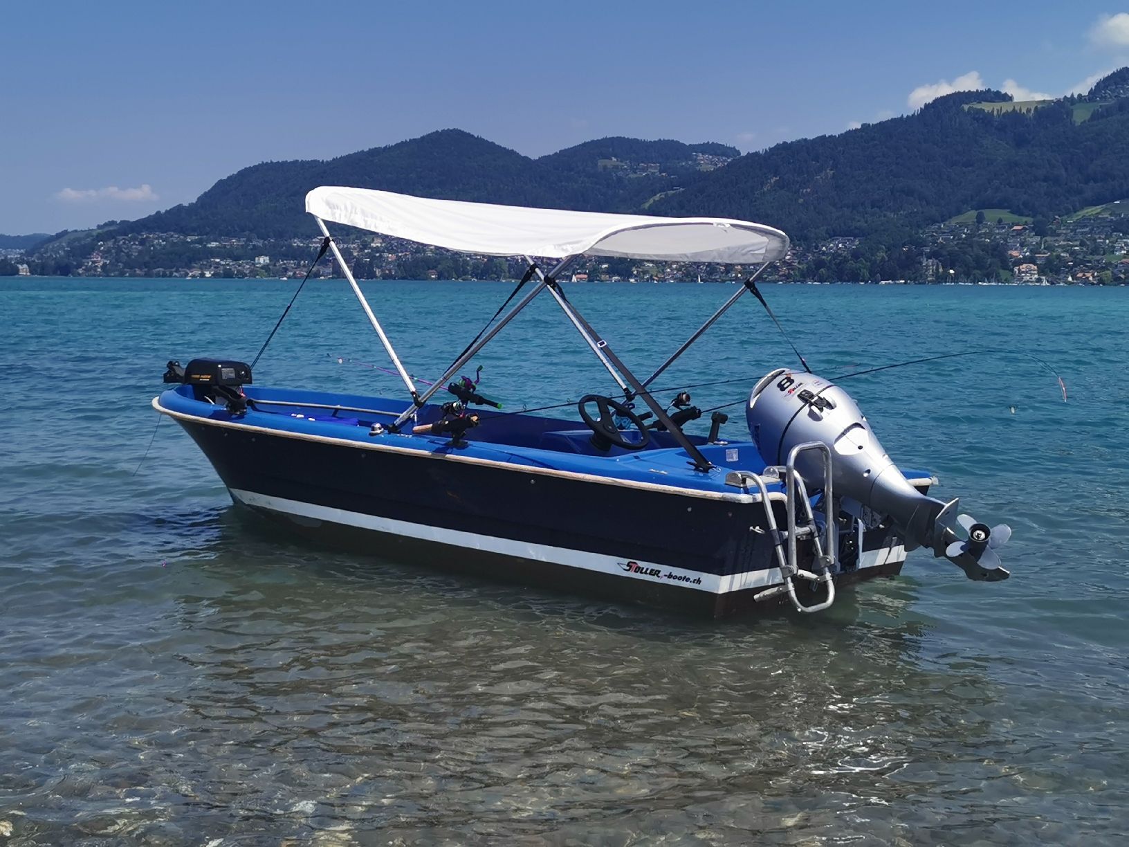 Barche: Motorboot mit Honda Aussenborder & Trailer & Bootsplatz – Usato da Münsingen venduto da Badstyle2