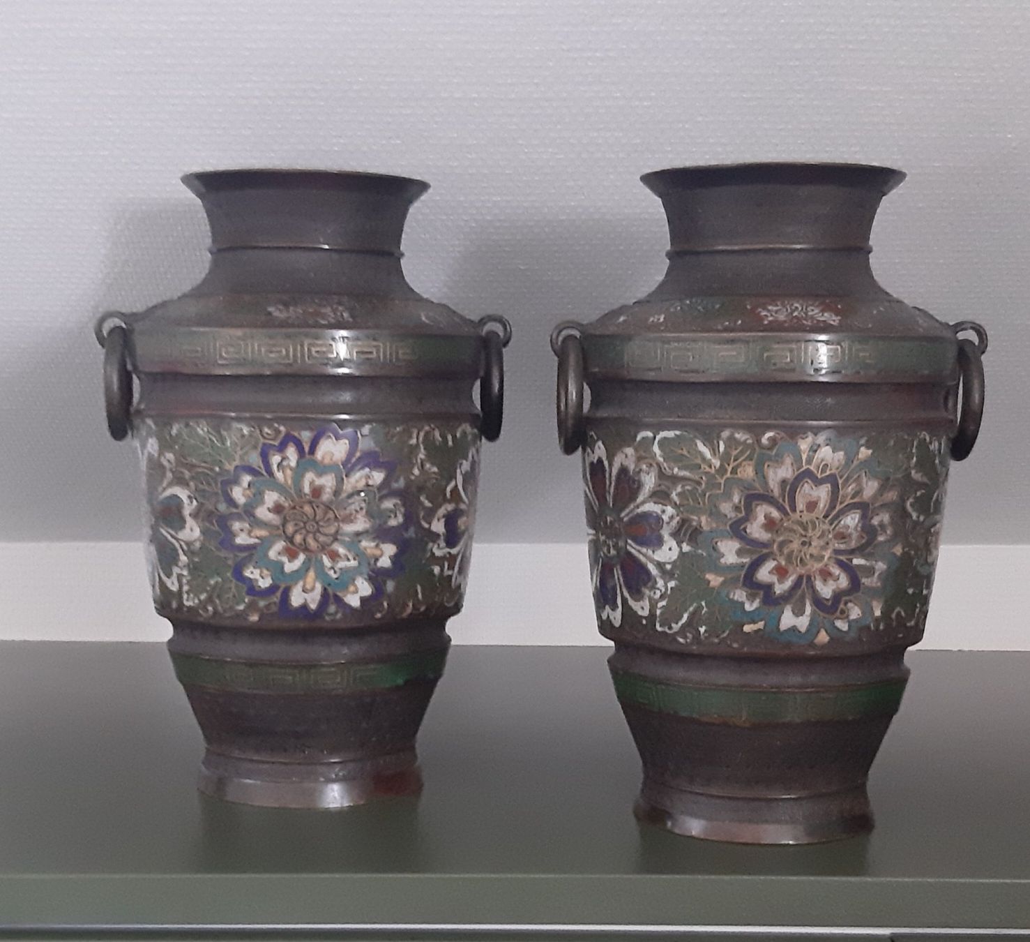 Vasi & Recipienti: Champlevé-Vasen, Japan, 19. Jh. – Usato da Rupperswil venduto da jur_5ywx