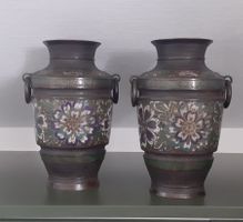 Champlevé-Vasen, Japan, 19. Jh.