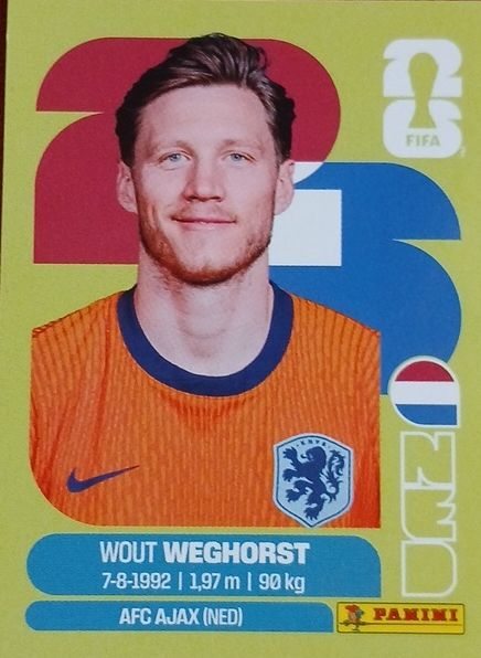 Panini Carte collezionabili: Panini WM 2022 Wout Weghorst Sticker – Usato da Buus venduto da igo_sq9c