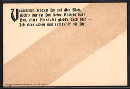 Karte mit Platz zum Beschreiben einer An