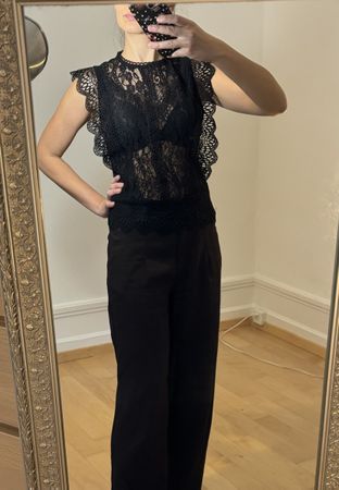 Zara Lace Top Black Size S