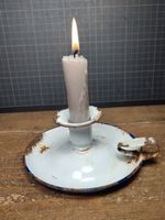 Wunderschöner alter Kerzenständer EMAILLIERT nr5