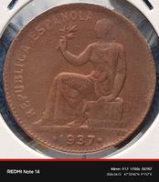 SPANIEN, ESPAÑA - 50 CÉNTIMOS 1937 - KUPFER, EXZELLENT - UNZ