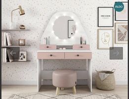 Coiffeuse avec miroir Led