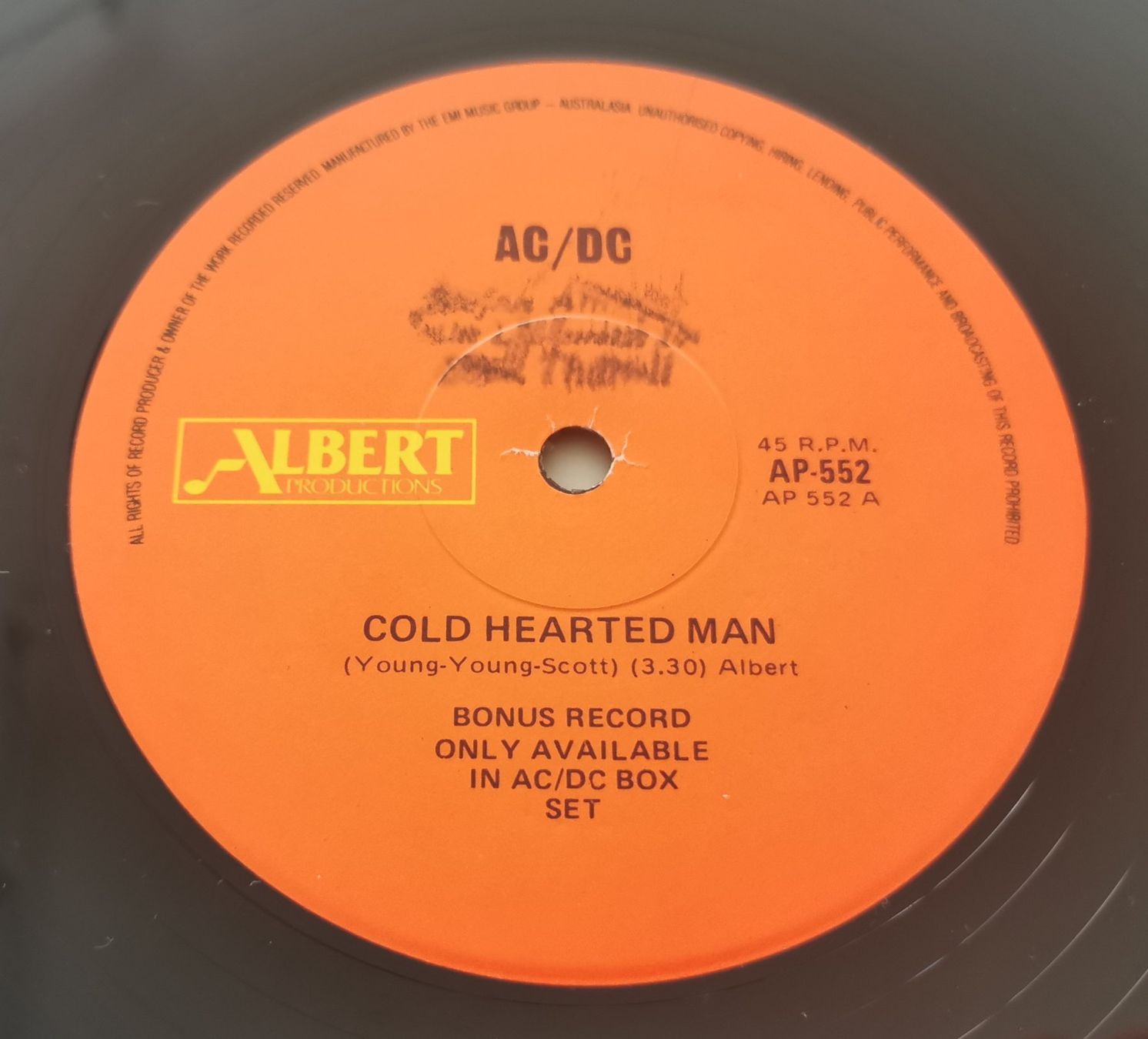 Schallplatten: AC/DC: Cold hearted man 12" rare Australia only – Gebraucht aus Münchwilen TG von Swb 6