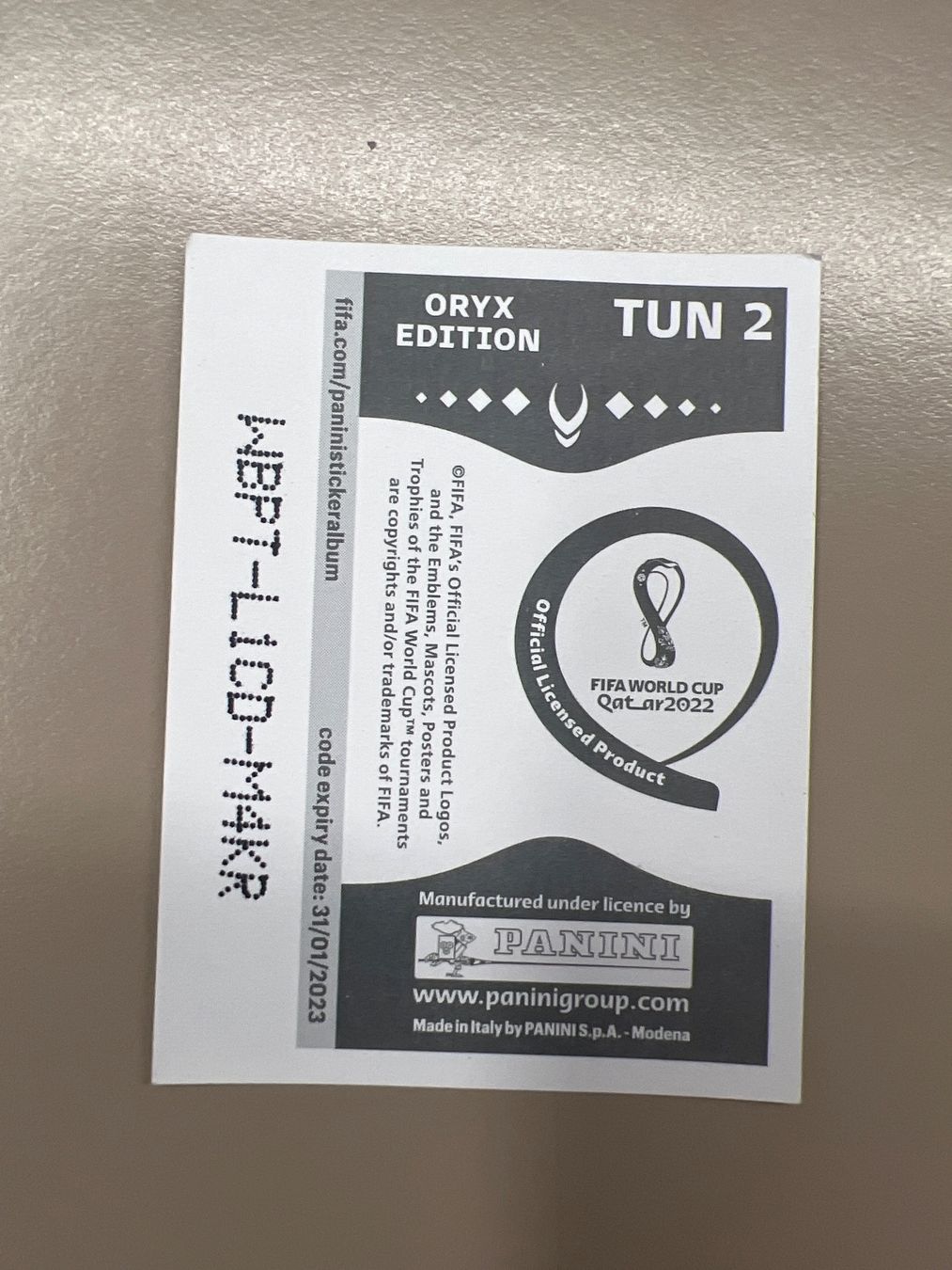 Panini Carte collezionabili: Panini Qatar 2022 Oryx Edition TUN2 – Nuovo (secondo la descrizione) da Dietikon venduto da Emoruk 1