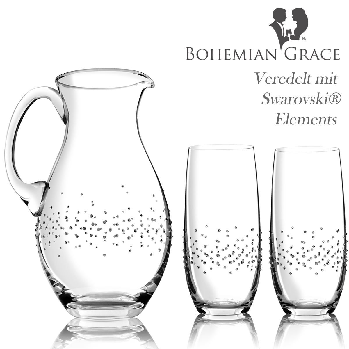 Karaffen: Karaffe mit 2 Gläser, Bohemian Grace S – Neu und originalverpackt aus Wettingen von kochshop