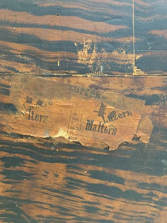 Cassapanche: Antike Biedermeier Truhe mit Fladermalerei – Usato da Obernau venduto da Arche_Noah_Brocki 7