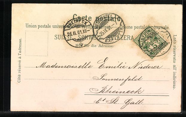 Cartoline postali: Litho Neuchatel, Teilansicht mit Schloss – Usato da Berlin venduto da bartko-reher 1