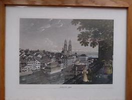 Zürich um 1880 (gerahmt, Künstler: Zehnder, Horgen)