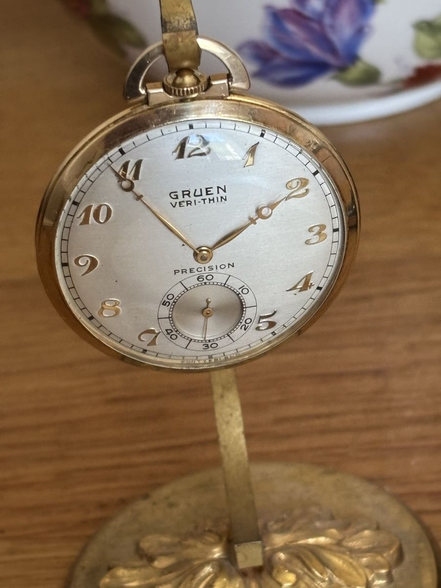Orologi: Gruen VERI-THIN pocket watch 1920 – Usato da Buttes venduto da ButtA15 1