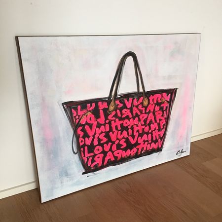 Louis Vuitton Graffiti Bag Pop Art Kunst Fashion Acryl Bild
