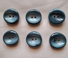 6 Stück Knöpfe, petrolfarben irisierend, 28 mm.