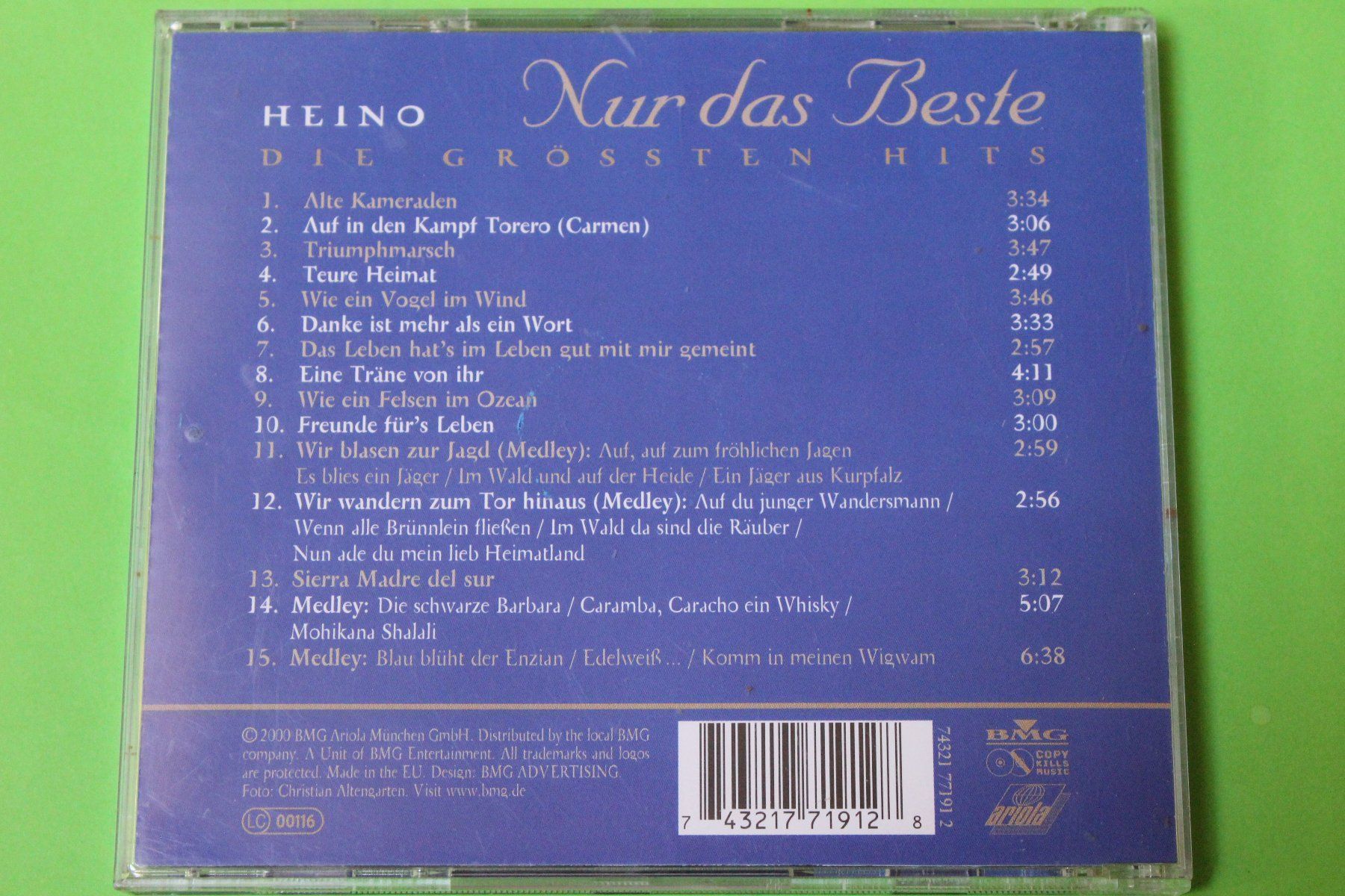 CDs: HEINO - NUR DAS BESTE - DIE GRÖSSTEN HITS CD – Gebraucht aus Tübach von JamesStone 2