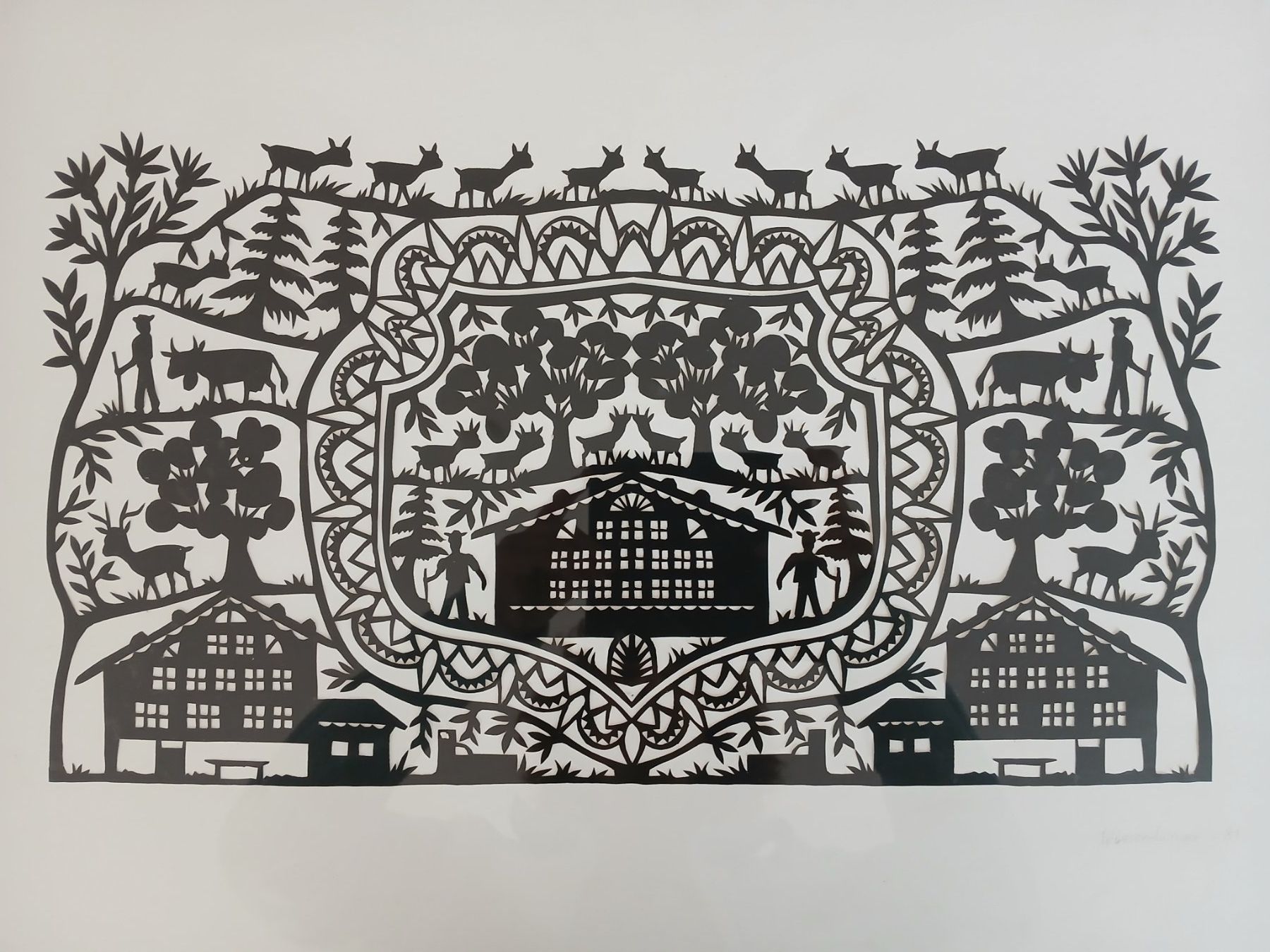 Grafica & Litografie: Scherenschnitt original von  Wiesendanger 1981 – Usato da Zürich venduto da Mr.Dachboden
