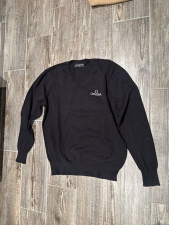 Glenmuir, pull coton col V, noir, taille M